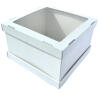 Коробка для торта ForGenika STRONG I Window White S 280х280х200мм с окном, белая
