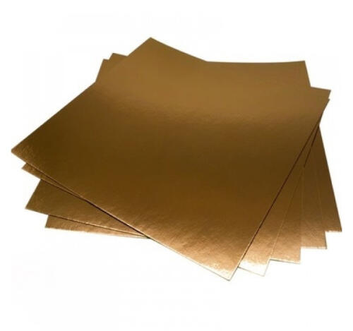 Подложка картонная квадратн. 85х85мм золото, 0,8 мм (100 шт.)