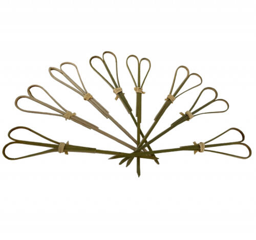 Пика бамбуковая для канапе Сердце 12см 100шт/упак