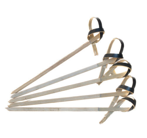 Пика бамбуковая для канапе Узелок 6 см черный Tambien ECO 100шт/упак