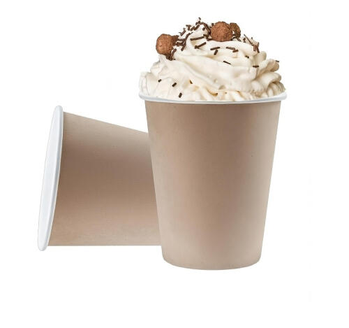 Стакан бумажный 1сл 250 (280) мл d=80мм для горячего крафт (50 шт.)