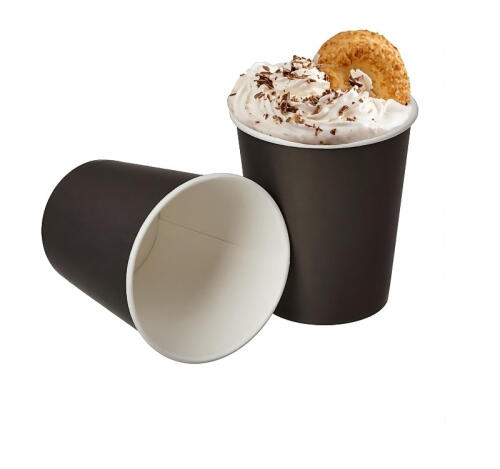 Стакан бумажный 1сл 250 (285) мл d=80мм для горячего черный (50 шт.)