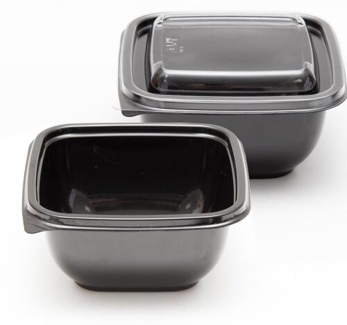 Контейнер PET 126х126х60 мм 500 мл, черный (50 шт.)