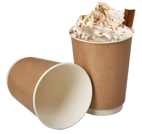 Стакан бумажный 2сл 300 (430) мл d=90 мм для горячего крафт ECO (25 шт.)