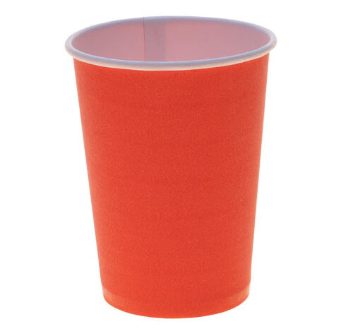 Стакан бумажный 1сл 180 (205) мл d=70мм для горячего красный (50 шт.)