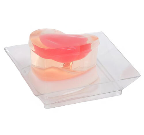 Форма Тарелка квадратная мини 65х65мм PS, 45мл прозрачная (25 шт.)