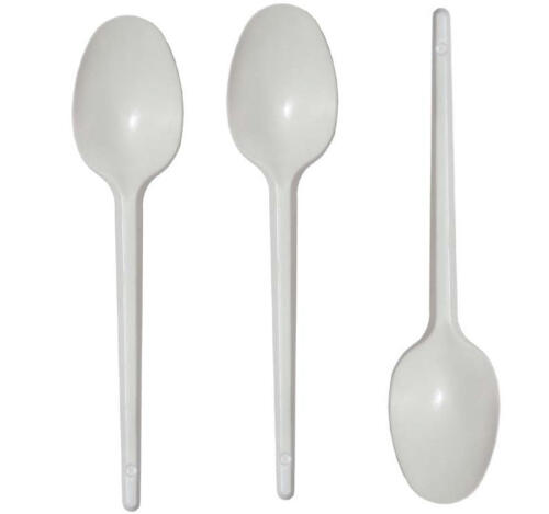 Ложка чайная пластиковая 12,5см, белая (100 шт.)