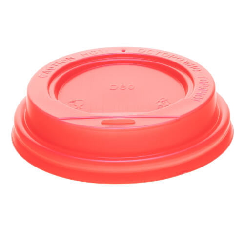Крышка ПС с боковым отверстием d=80мм, красная (100 шт.)