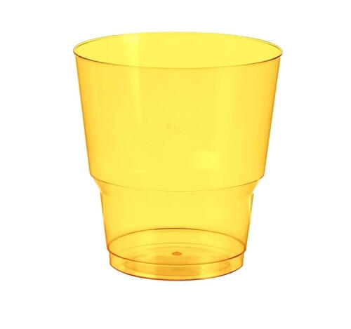 Стакан пластиковый 200мл Кристалл желтый (50 шт.)