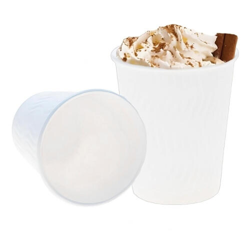 Стакан бумажный 2сл 250 (290) мл d=80мм с конгревом Волна Белый (25 шт.)