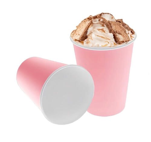 Стакан бумажный 1сл 300 (364) мл d=90мм для горячего розовый (50 шт.)