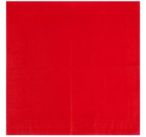 Салфетки бумажные 2сл 33х33 12 шт/упак красные Веселая Затея