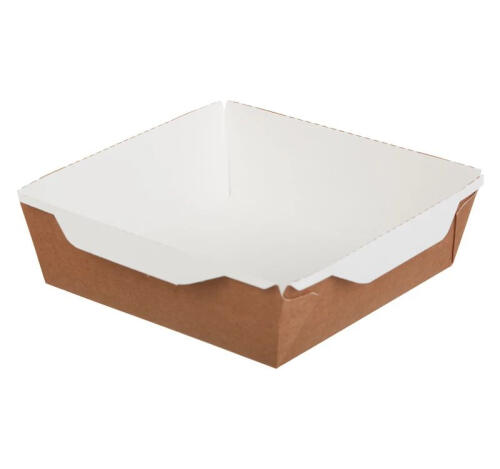 Контейнер бумажный ECO OpSalad 900 мл без крышки 150х150х50мм, крафт (400 шт.)