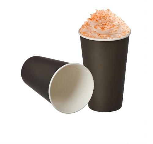 Стакан бумажный 1сл 400 (518) мл d=90мм для горячего черный (50 шт.)