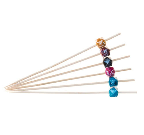 Пика деревянная для канапе Куб мрамор ассорти 12см 100шт/упак