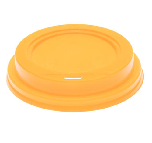 Крышка ПС с боковым отверстием d=90мм, желтая (100 шт.)