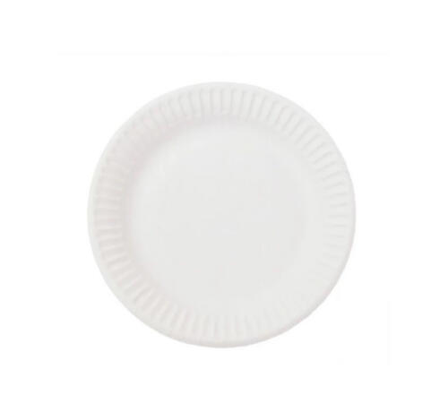 Тарелка бумажная d=165мм Snack Plate, белая мелованная (100 шт.)