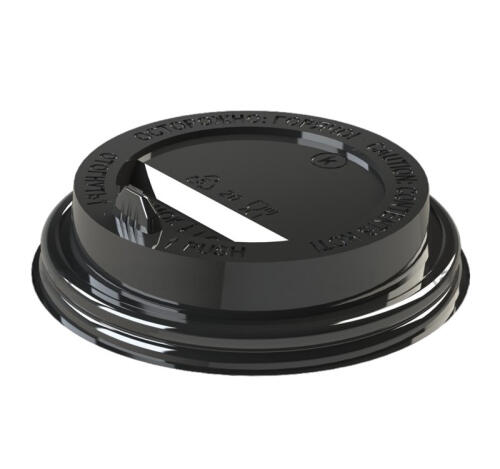 Крышка PP с клапаном d=80мм, черная глянец (100 шт.)