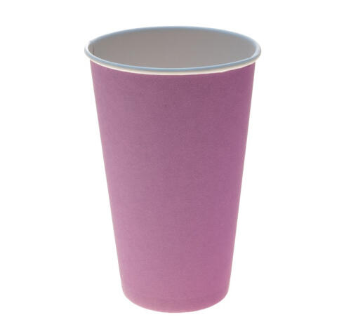 Стакан бумажный 1сл 400 (518) мл d=90мм для горячего фиолетовый (50 шт.)