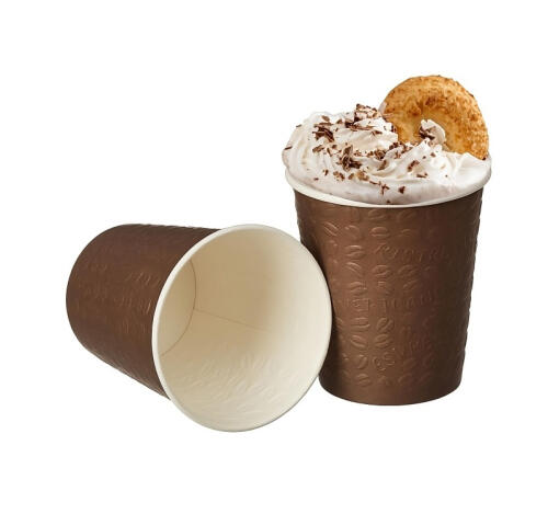 Стакан бумажный 1сл 250 (273) мл d=80 мм для горячего конгрев Coffee Touch коричневый (50 шт.)