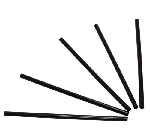 Трубочки для коктейля прямые d=8мм l=210мм черные Complement 250шт/упак