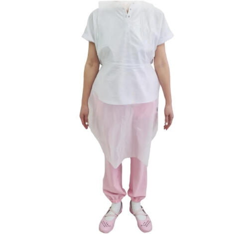 Фартук одноразовый ПНД 30мкм 81х125см белый 50шт/упак