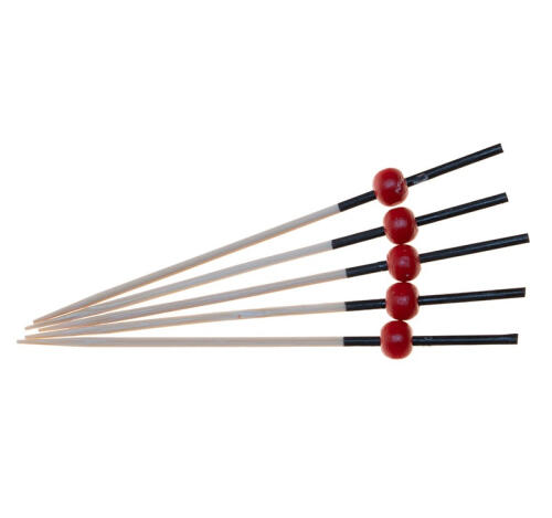 Пика деревянная для канапе Красный жемчуг 9см 50шт/упак