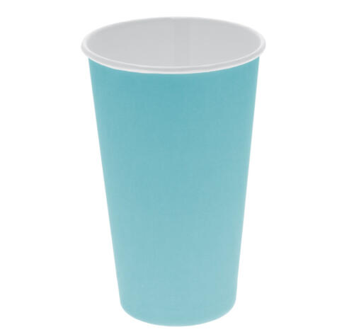 Стакан бумажный 1сл 400 (518) мл d=90мм для горячего бирюзовый (50 шт.)