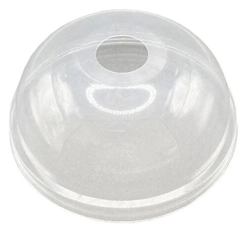 Крышка Шейк d-95мм PET купольная с отверстием для стакана ЮФ (100 шт.)