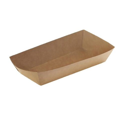 Лоток бумажный SaaMi Handy Tray 230х130х40мм 1000мл Double Kraft с ламинацией (50 шт.)