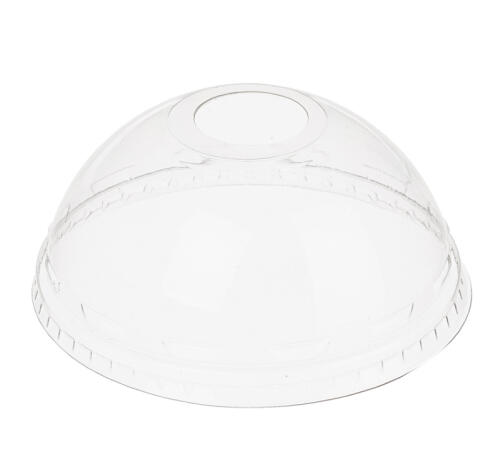 Крышка d-95мм, купольная с отверстием высокая для стакана PET (PL PL) (100 шт.)