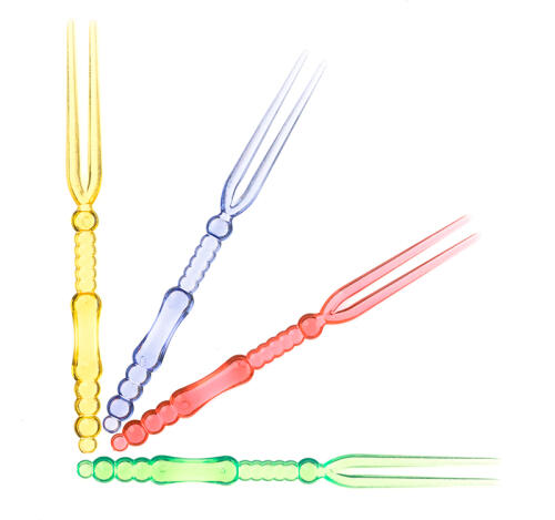 Пика пластиковая для канапе вилочка 250 шт/упак