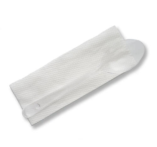 Комплект 2 (ложка, салфетка) 18см, прозрачный (ДПН) (200 шт.)