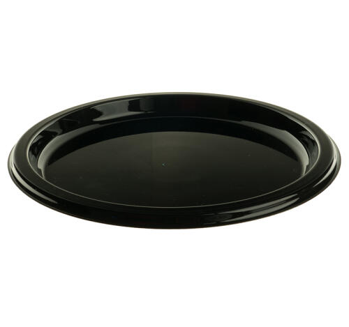 Поднос-тарелка PET d=26см h=2см, черный (300 шт.)