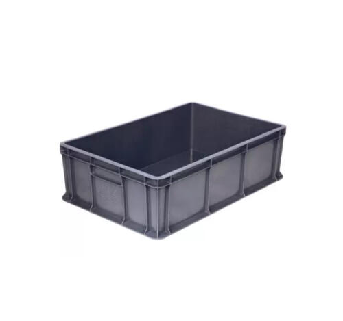 Ящик пластиковый 600х400х180мм сплошной б/р, серый, морозостойкий