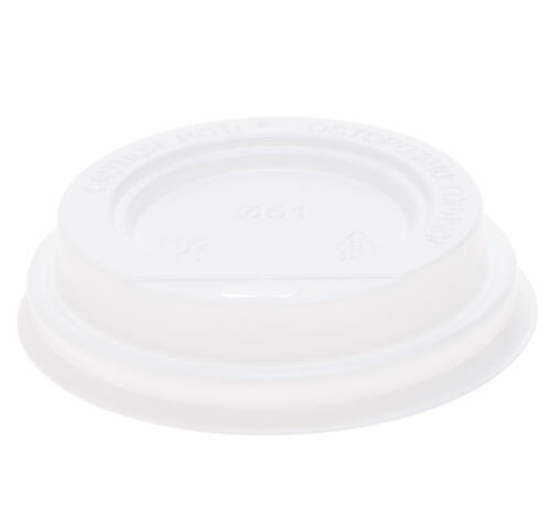 Крышка ПС с боковым отверстием d=62мм, белая (100 шт.)