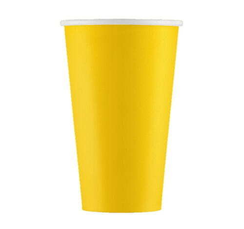 Стакан бумажный 1сл 500 (630) мл d=90мм для горячего желтый (45 шт.)