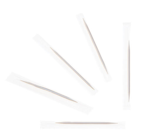 Зубочистки в индивидуальной прозрачной полиэтиленовой упаковке Tambien ECO БАМБУК 500шт/упак