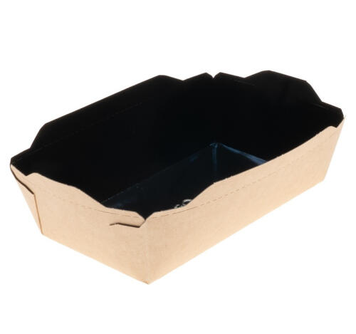 Контейнер бумажный ECO OpSalad 800 мл без крышки 186х106х55мм, Black Edition (400 шт.)